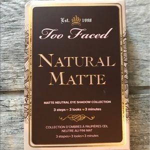 NWT too faced natural matte eyeshadow pallet
